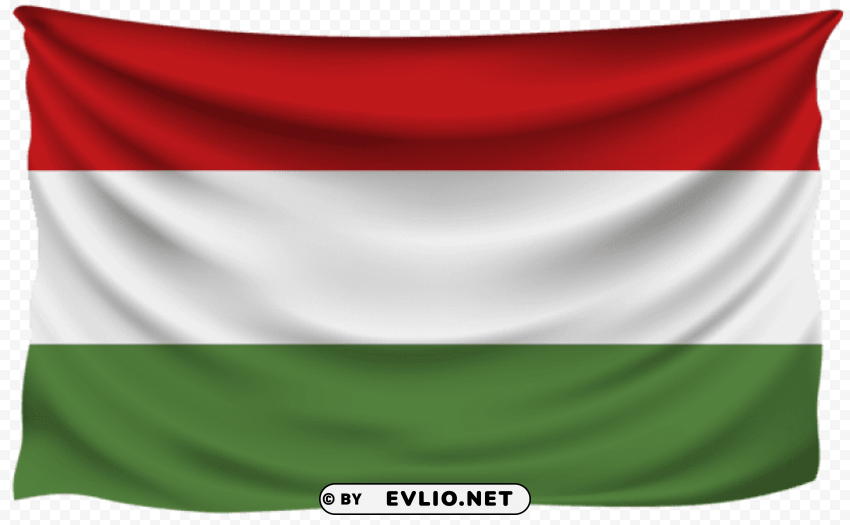 hungary wrinkled flag PNG files with no background bundle