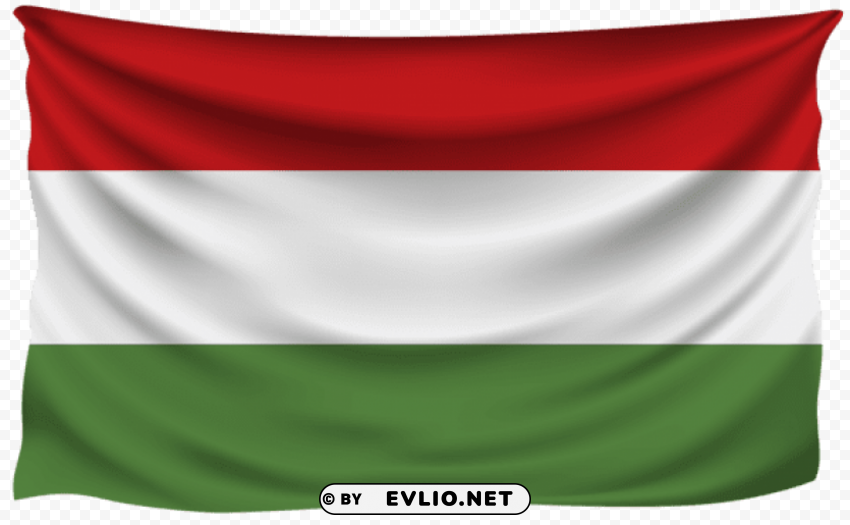 Hungary Wrinkled Flag PNG Files With No Background Bundle