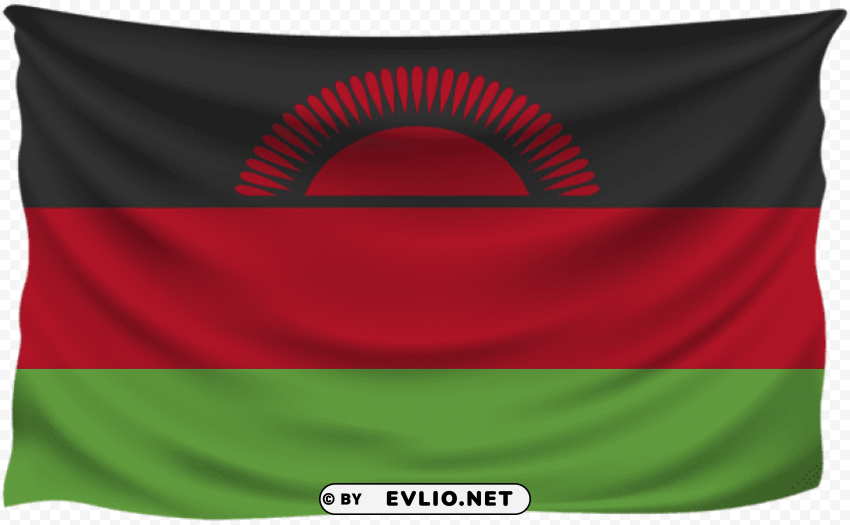 malawi wrinkled flag Free download PNG images with alpha channel