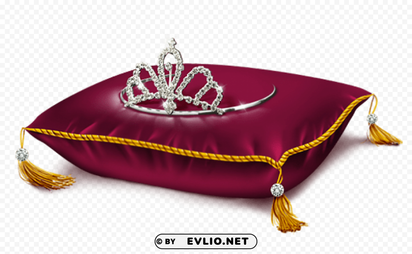 red princess crown pillowpicture PNG for free purposes