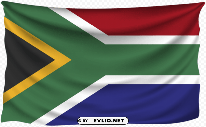 south africa wrinkled flag PNG transparent photos for design