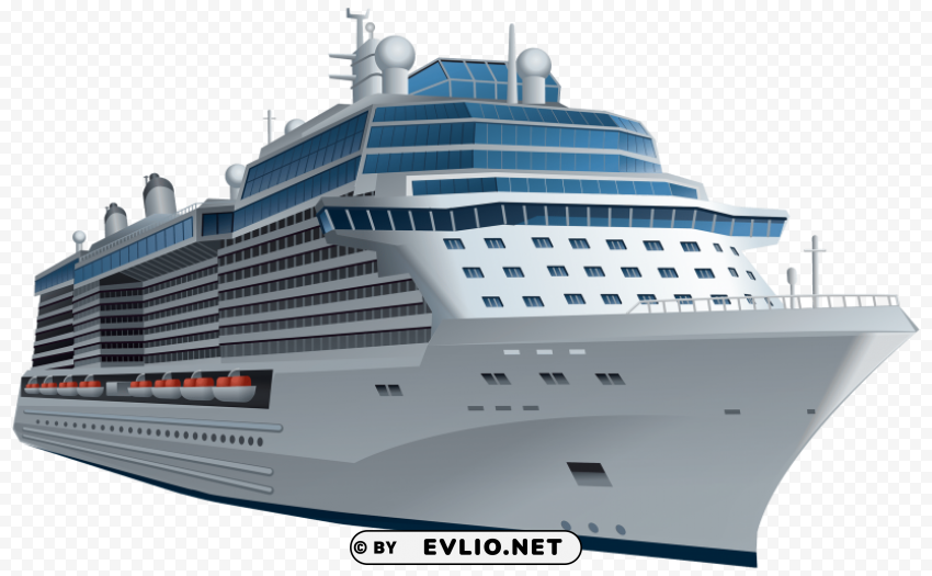 white cruise ship Isolated Subject on HighQuality Transparent PNG