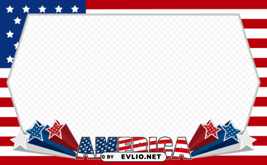 america usaframe PNG Image with Transparent Isolated Design