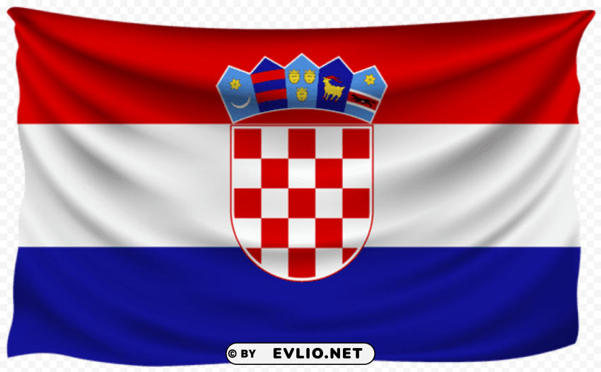 croatia wrinkled flag PNG Graphic with Clear Background Isolation
