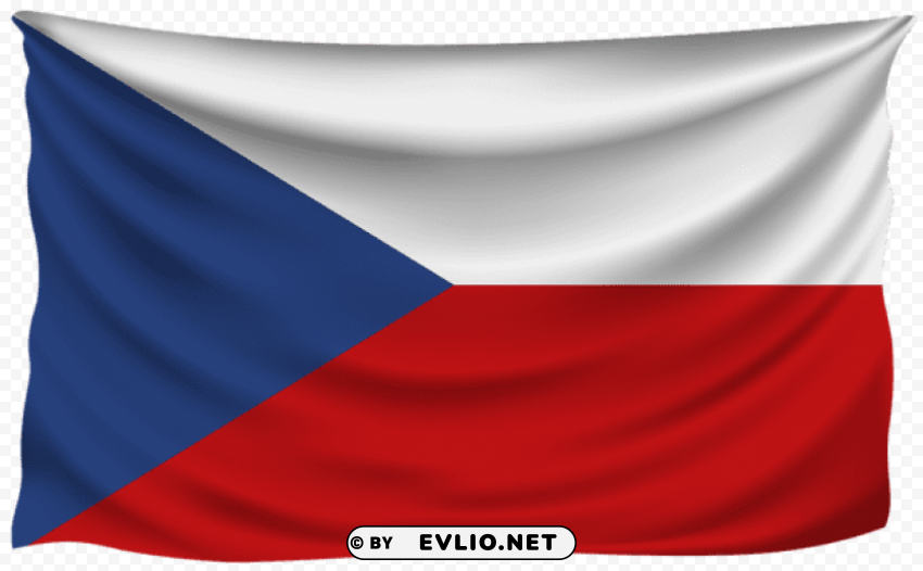 Czech Republic Wrinkled Flag Isolated Subject On HighQuality PNG