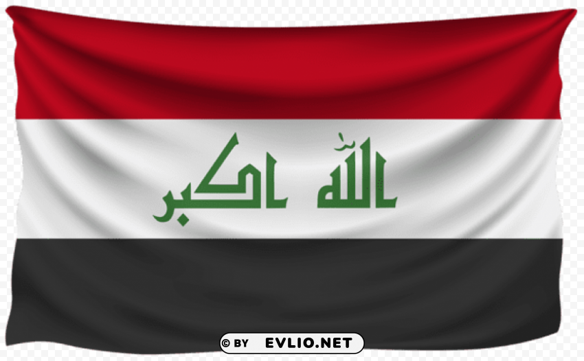 iraq wrinkled flag PNG images with cutout
