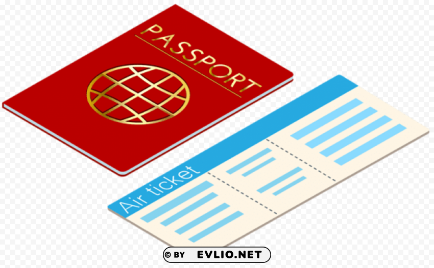 passport and ticket transparent PNG for personal use