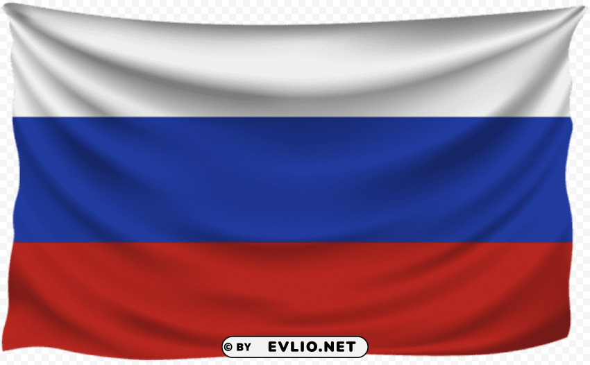 russia wrinkled flag Isolated Subject with Clear PNG Background