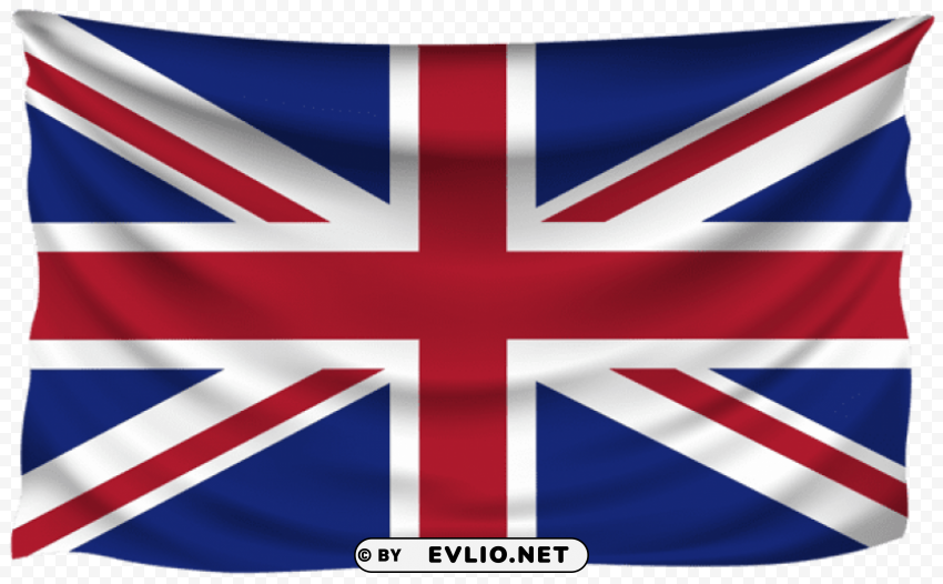 uk wrinkled flag Isolated Graphic on HighResolution Transparent PNG