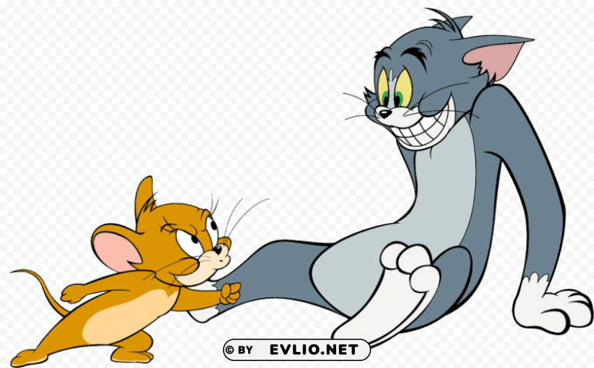 tom and jerry Isolated Graphic on Clear Transparent PNG clipart png photo - 120f1afa