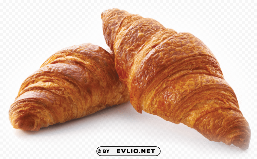 croissant Isolated Character on Transparent Background PNG
