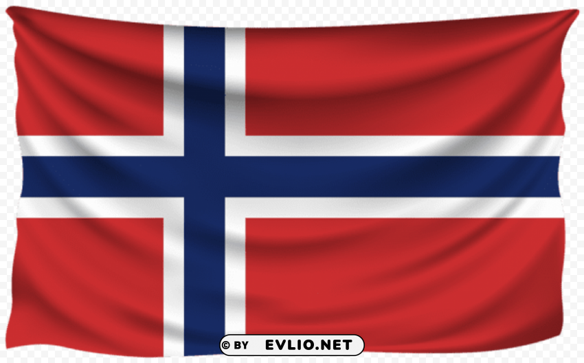 norway wrinkled flag Isolated Item with Transparent Background PNG clipart png photo - 60554a14