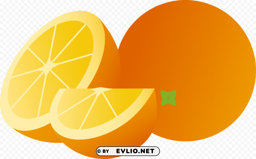 orange orange Isolated Artwork on Clear Transparent PNG