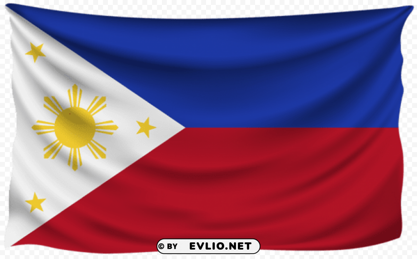 philippines wrinkled flag PNG transparent graphics comprehensive assortment