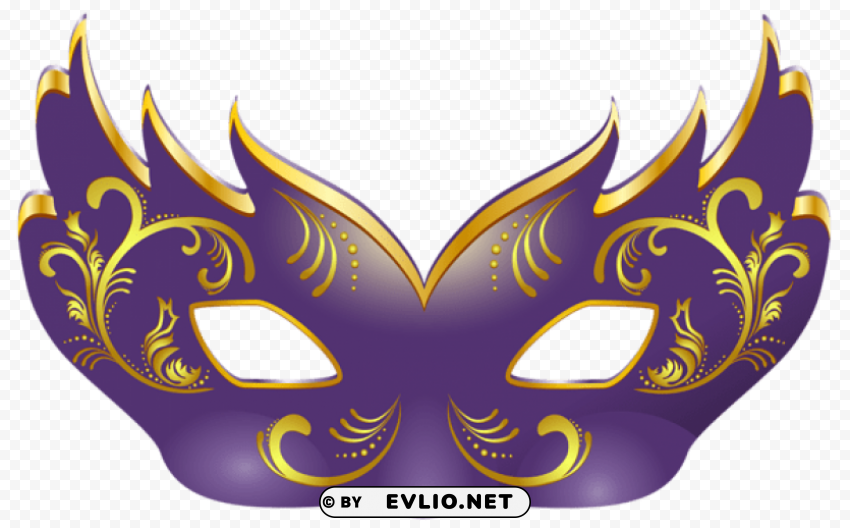 purple mask Isolated Element with Transparent PNG Background