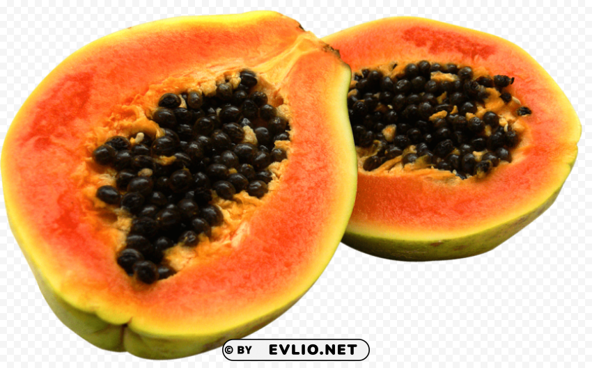 half cut papaya PNG no background free PNG images with transparent backgrounds - Image ID e6271291