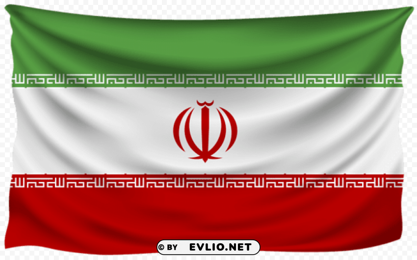 iran wrinkled flag PNG images with clear alpha channel