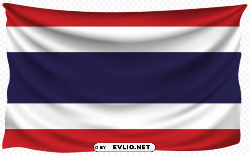 thailand wrinkled flag PNG transparent design diverse assortment