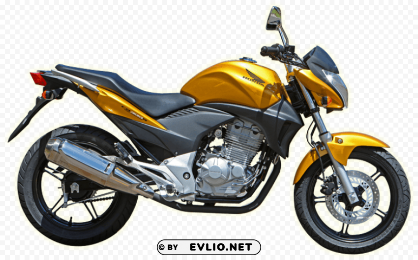 gold honda motorcycle PNG files with clear backdrop collection