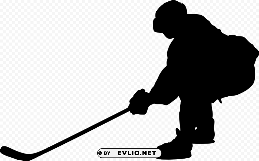 hockey silhouette PNG Image Isolated with Transparent Clarity