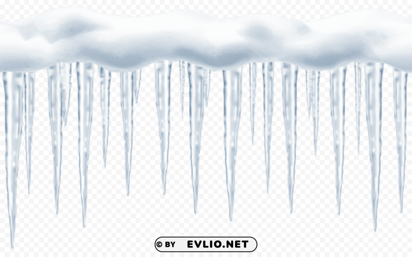 large icicles transparent PNG Isolated Design Element with Clarity