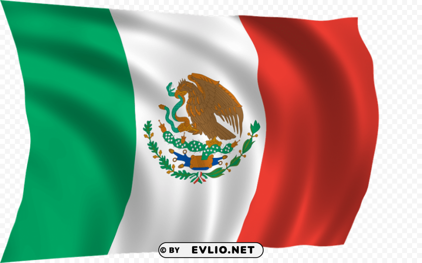 mexico flag Isolated Subject with Clear Transparent PNG