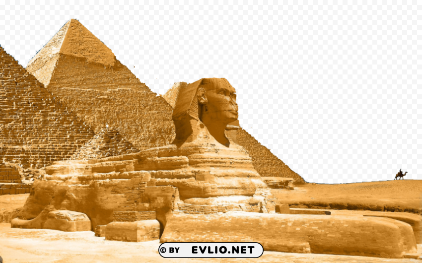 Side view of the Sphinx PNG images with transparent overlay