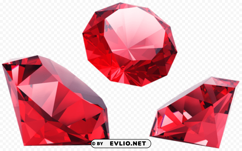 red diamonds PNG for web design