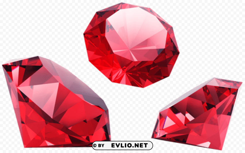 Red Diamonds PNG For Web Design