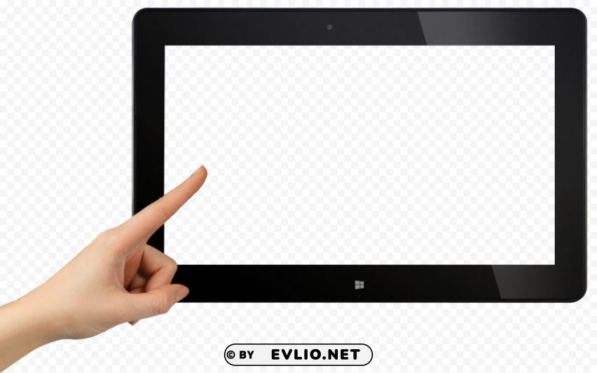 Finger Touch Tablet PNG with transparent overlay