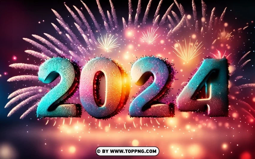 Happy New Year 2024 Background Simple yet Elegant Celebration - Image ID 080ea1cd