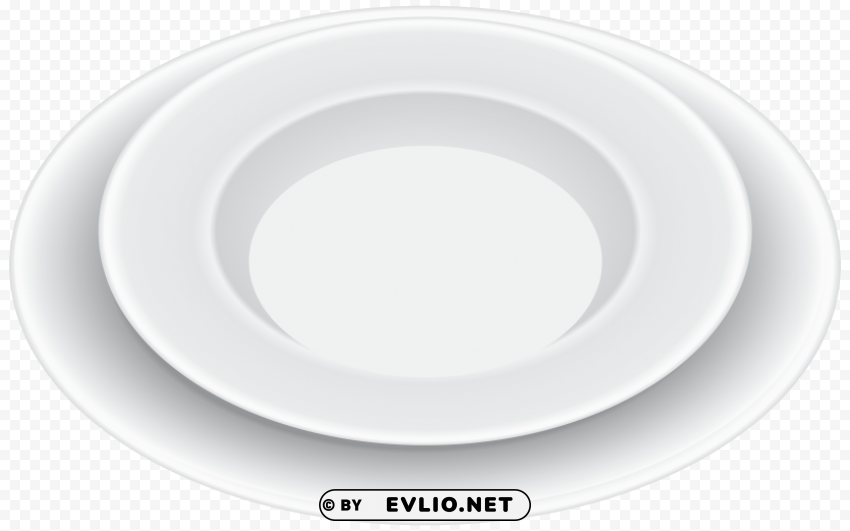 white plates PNG with Isolated Object and Transparency clipart png photo - 083f6833