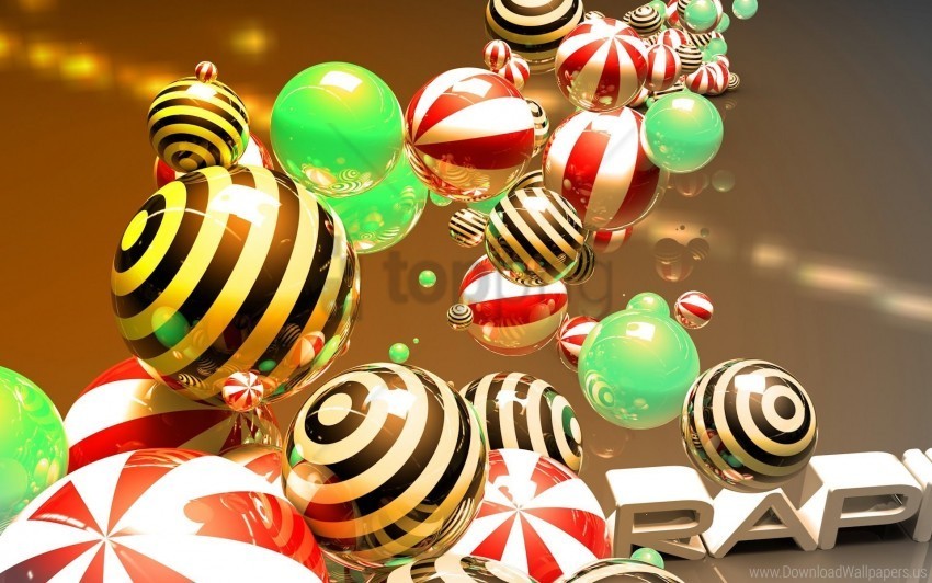 3d balls flight sphere wallpaper Transparent PNG Isolated Graphic Element