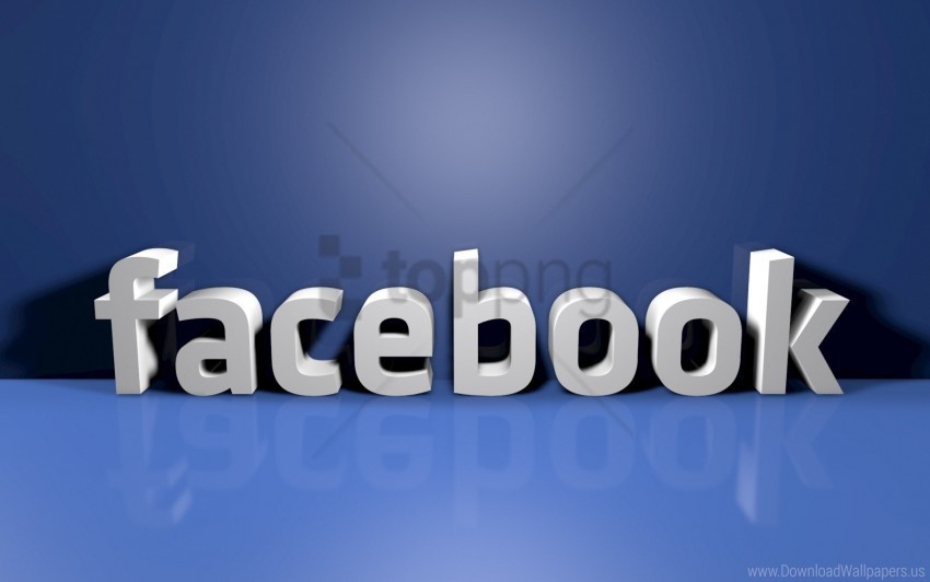 3d facebook letters social network wallpaper Isolated Artwork on Transparent PNG