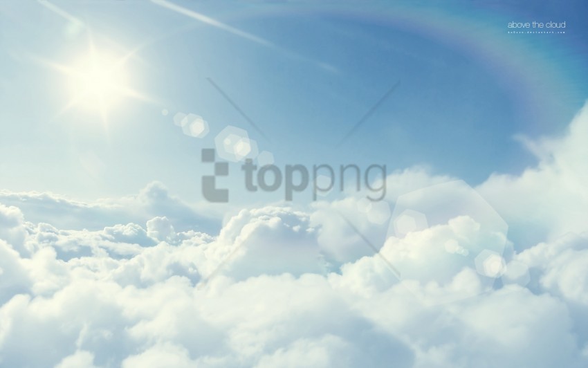 above the clouds Isolated Element in Clear Transparent PNG