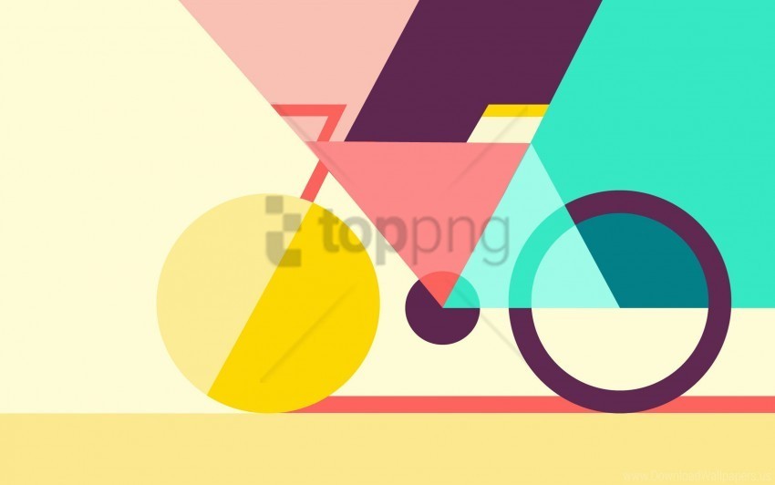 abstract bicycle geometric wallpaper Transparent PNG Isolated Illustration