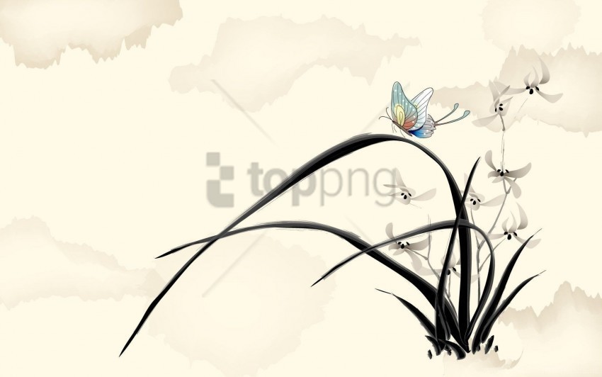 abstract butterfly drawing white wallpaper PNG images with cutout