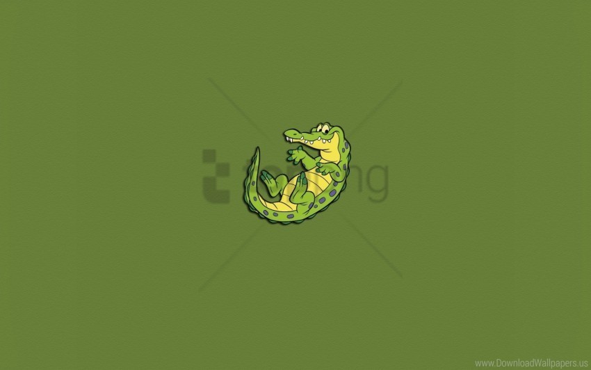 alligator big-eared crocodile green lizard-eyed minimalism wallpaper Clean Background Isolated PNG Icon
