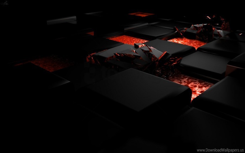 alloy cube dark fire light wallpaper Free download PNG with alpha channel