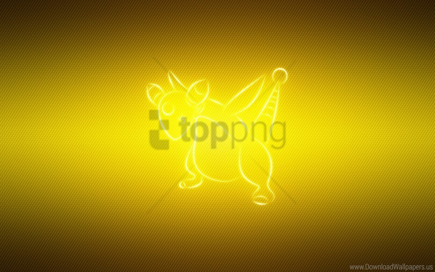 ampharos animal pokemon yellow wallpaper Isolated Graphic with Clear Background PNG