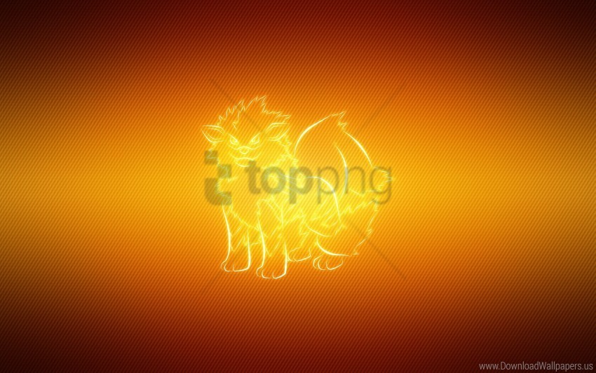 animal arcanine pokemon wallpaper PNG Graphic Isolated on Clear Background Detail