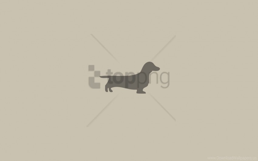 animal dachshund dog minimalism wallpaper PNG Image with Isolated Artwork