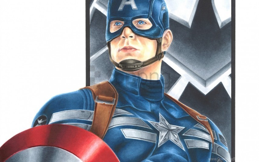 art captain america marvel comics steve rogers wallpaper Isolated Subject in Transparent PNG Format