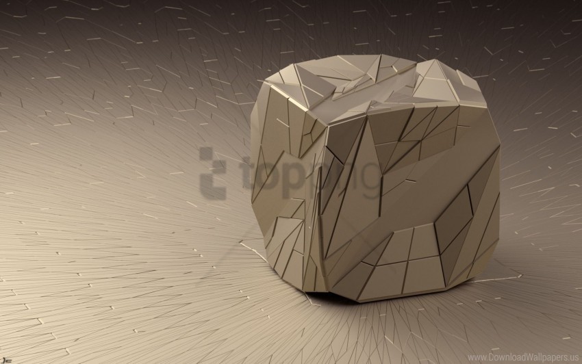 art cube edges line render shape triangles wallpaper Isolated Design Element in PNG Format