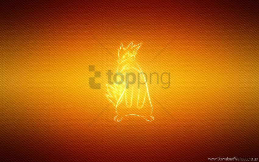  cartoon pokemon quilava yellow wallpaper PNG with cutout background