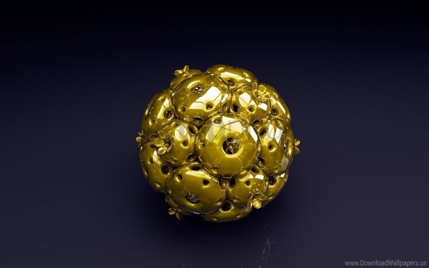 ball gold metallic blue shape wallpaper PNG files with no backdrop pack