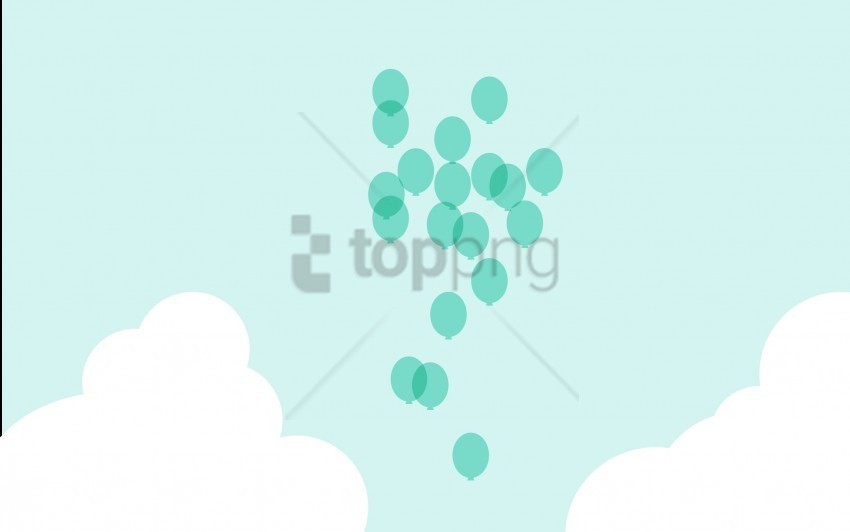 balloons clouds flying sky wallpaper Isolated Graphic on Clear Background PNG