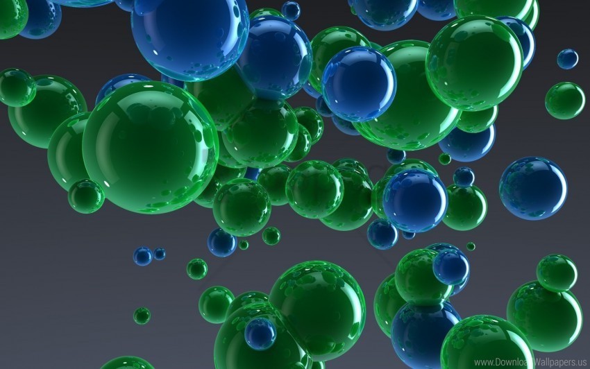 Balls Blue Drops Green Reflection Wallpaper PNG Files With Clear Background Collection