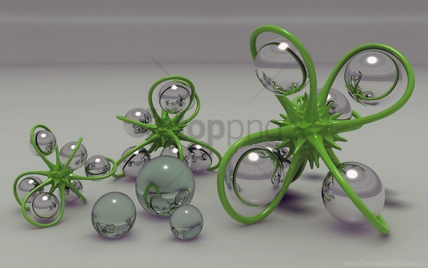 balls digital art figurines glass wallpaper PNG pictures without background
