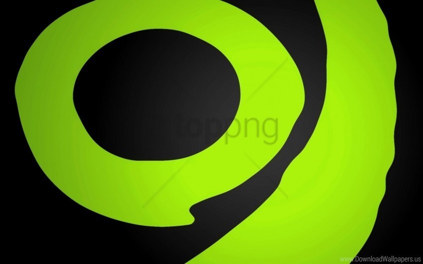band black circle green wallpaper Isolated Subject in Transparent PNG Format